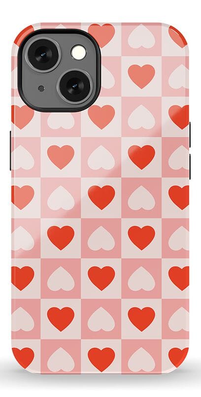 The Valentine's Collection | Heart Checkerboard Case Phone Case Casetry Essential + MagSafe® iPhone 13
