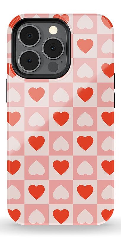 The Valentine's Collection | Heart Checkerboard Case Phone Case Casetry Essential + MagSafe® iPhone 13 Pro