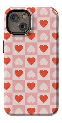 The Valentine's Collection | Heart Checkerboard Case Phone Case Casetry Essential + MagSafe® iPhone 14