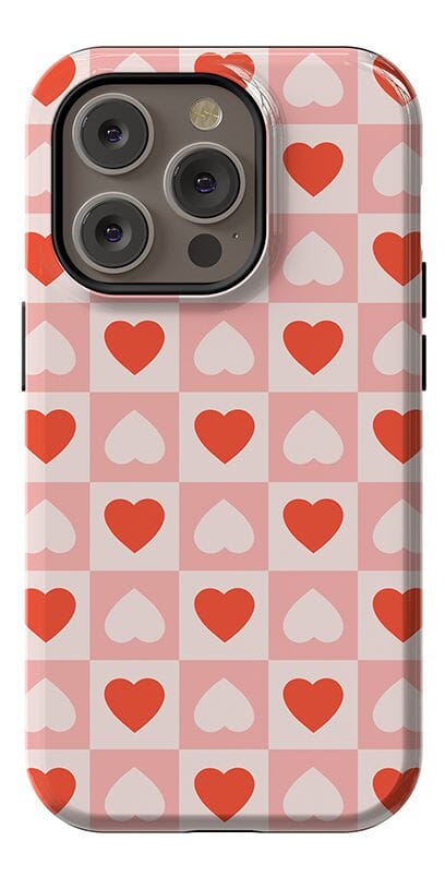 The Valentine's Collection | Heart Checkerboard Case Phone Case Casetry Essential + MagSafe® iPhone 14 Pro