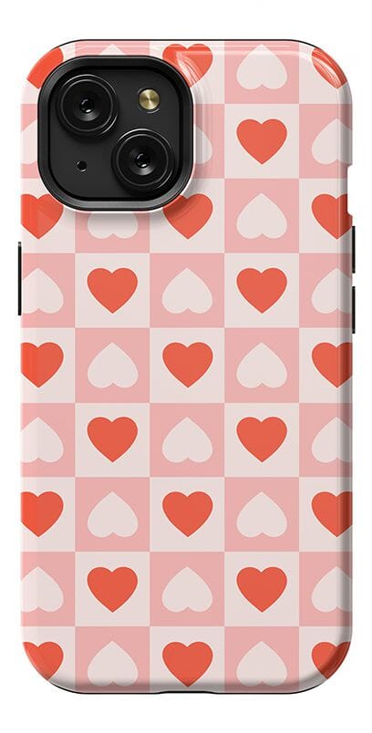 The Valentine's Collection | Heart Checkerboard Case Phone Case Casetry Essential + MagSafe® iPhone 15