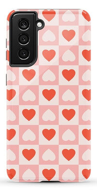 The Valentine's Collection | Heart Checkerboard Case Phone Case Casetry Essential Galaxy S22