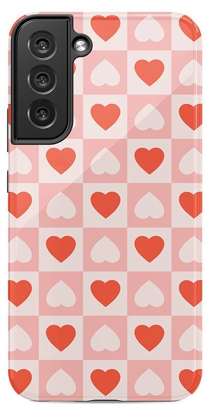 The Valentine's Collection | Heart Checkerboard Case Phone Case Casetry Essential Galaxy S22 Plus