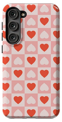 The Valentine's Collection | Heart Checkerboard Case Phone Case Casetry Essential Galaxy S23 Plus