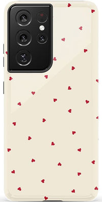 The Valentine's Collection | Tiny Red Hearts Case Phone Case Casetry Essential Galaxy S22 Ultra