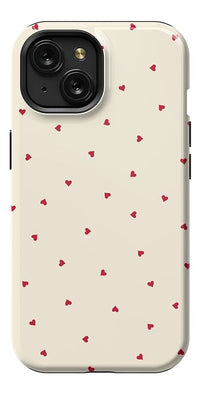 The Valentine's Collection | Tiny Red Hearts Case Phone Case Casetry Essential + MagSafe® iPhone 15