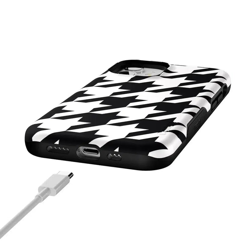 Houndstooth | High Contrast Design Case Phone Case Casetry 