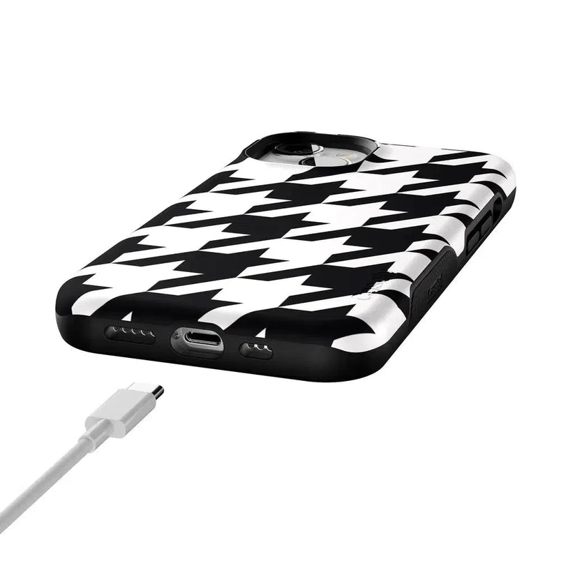 Houndstooth | High Contrast Design Case Phone Case Casetry 