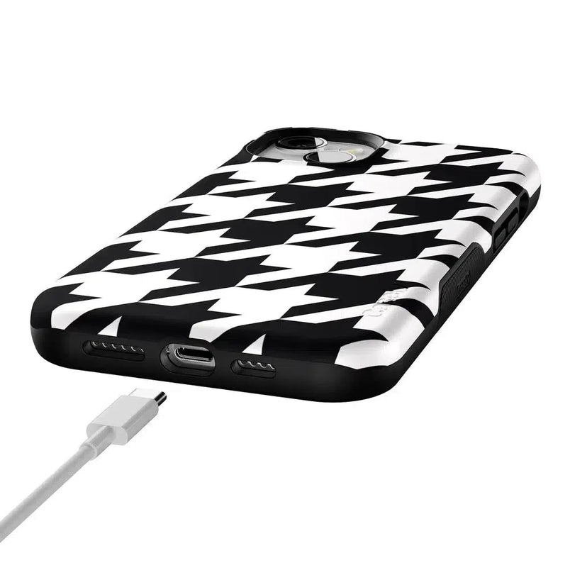 Houndstooth | High Contrast Design Case Phone Case Casetry 