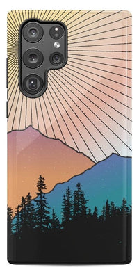 Golden Hour | Mountain Sunset Samsung Case Samsung Case Casetry Galaxy S22 Ultra