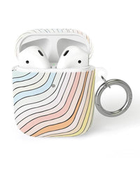 AirPods Case SHOPSTORM_HIDDEN_PRODUCT Casely Club Ride The Wave | Pastel Rainbow Lined AirPods Case 