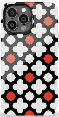 Red Lattice Tile | High Contrast Design Case Phone Case Casetry Essential + MagSafe® iPhone 13 Pro Max 