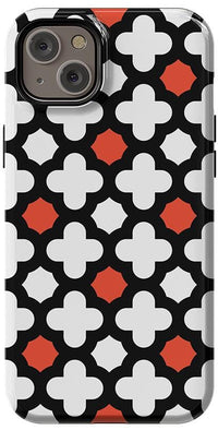 Red Lattice Tile | High Contrast Design Case Phone Case Casetry Essential + MagSafe® iPhone 14 Plus 