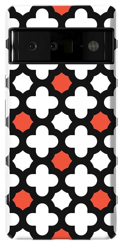 Red Lattice Tile | High Contrast Design Case Phone Case Casetry Essential Google Pixel 6 Pro 