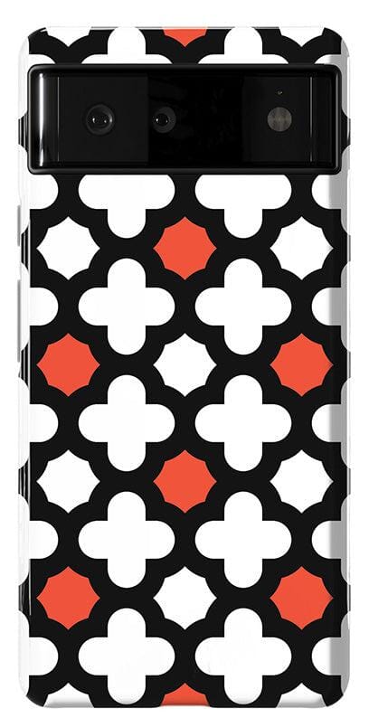 Red Lattice Tile | High Contrast Design Case Phone Case Casetry Essential Google Pixel 6 