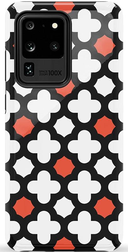 Red Lattice Tile | High Contrast Design Case Phone Case Casetry Essential Galaxy S20 Ultra 