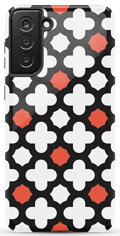 Red Lattice Tile | High Contrast Design Case Phone Case Casetry Essential Galaxy S21 Plus 