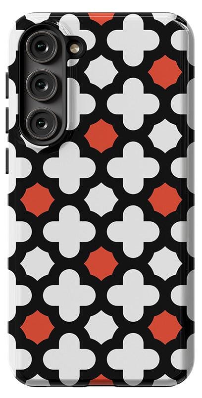 Red Lattice Tile | High Contrast Design Case Phone Case Casetry Essential Galaxy S24 Plus 