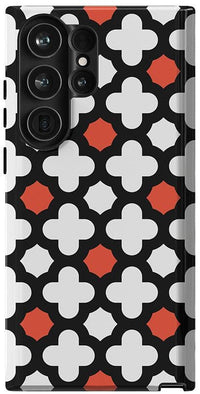 Red Lattice Tile | High Contrast Design Case Phone Case Casetry Essential Galaxy S24 Ultra 