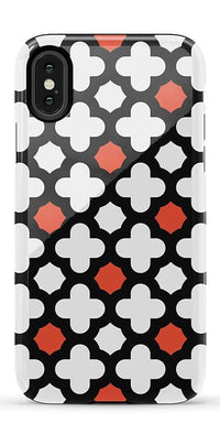 Red Lattice Tile | High Contrast Design Case Phone Case Casetry Essential iPhone X / XS 