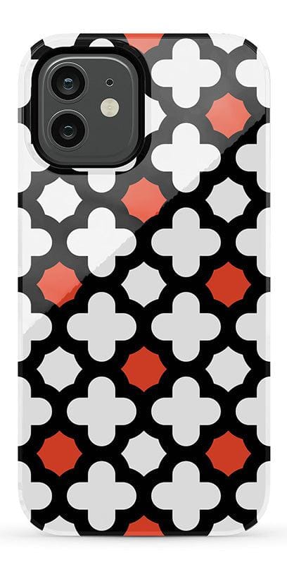 Red Lattice Tile | High Contrast Design Case Phone Case Casetry Essential iPhone 12 Pro 