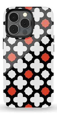 Red Lattice Tile | High Contrast Design Case Phone Case Casetry Essential + MagSafe® iPhone 13 Pro 