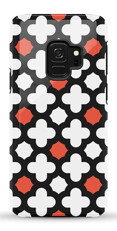 Red Lattice Tile | High Contrast Design Case Phone Case Casetry Essential Galaxy S9 