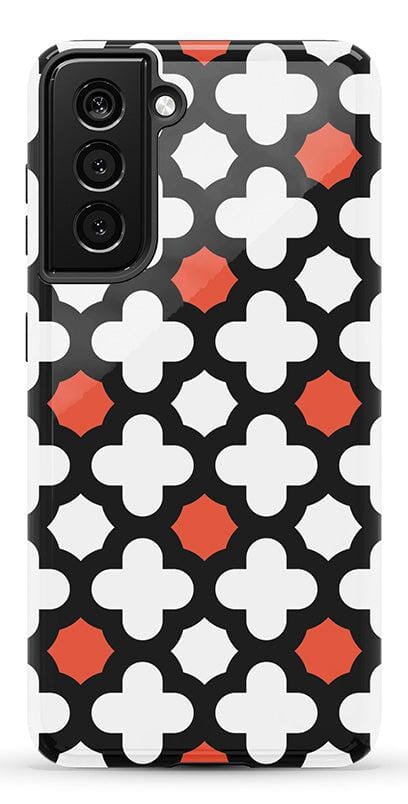 Red Lattice Tile | High Contrast Design Case Phone Case Casetry Essential Galaxy S21 