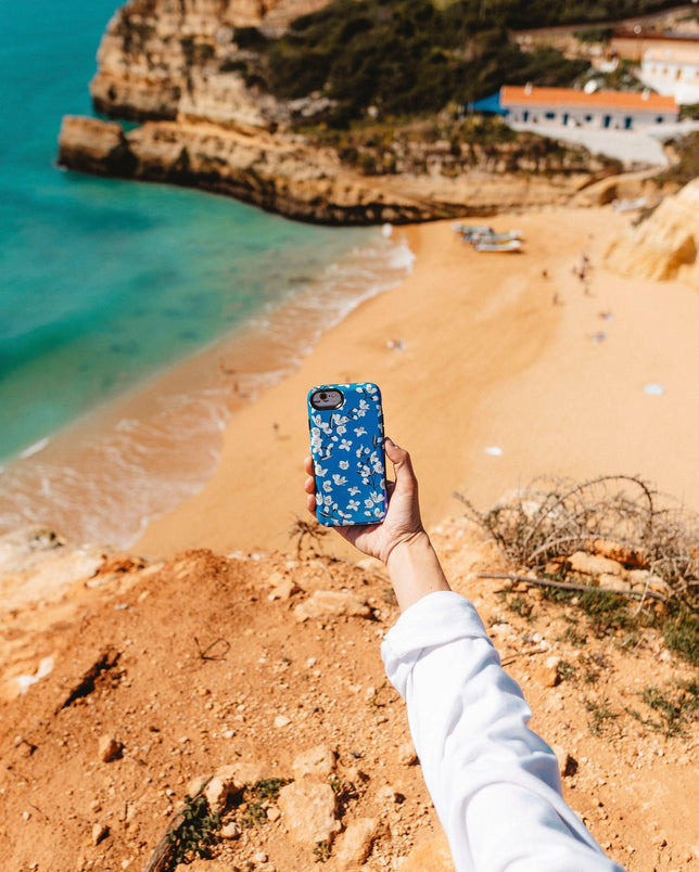 Floral Forest | Blue Cherry Blossom Floral Case iPhone Case get.casely 