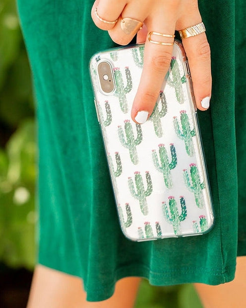 Cactus Patterned Clear Floral Samsung Case Samsung Case get.casely 