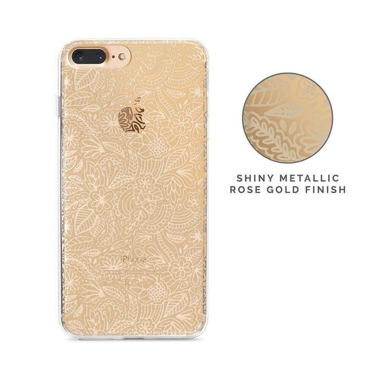 Floral Mandala | Rose Gold Clear Case iPhone Case get.casely 