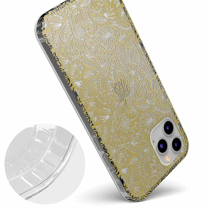 Floral Mandala | Rose Gold Clear Case iPhone Case get.casely 