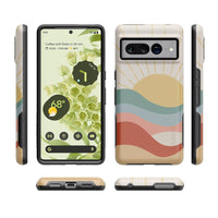 Here Comes the Sun | Colorblock Sunset Google Pixel Case Google Pixel Case get.casely 