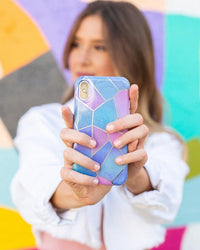 Other Side | Holographic Metallic Stained Glass Marble Case iPhone Case get.casely 