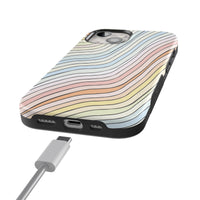 Ride The Wave | Pastel Rainbow Lined Case iPhone Case get.casely