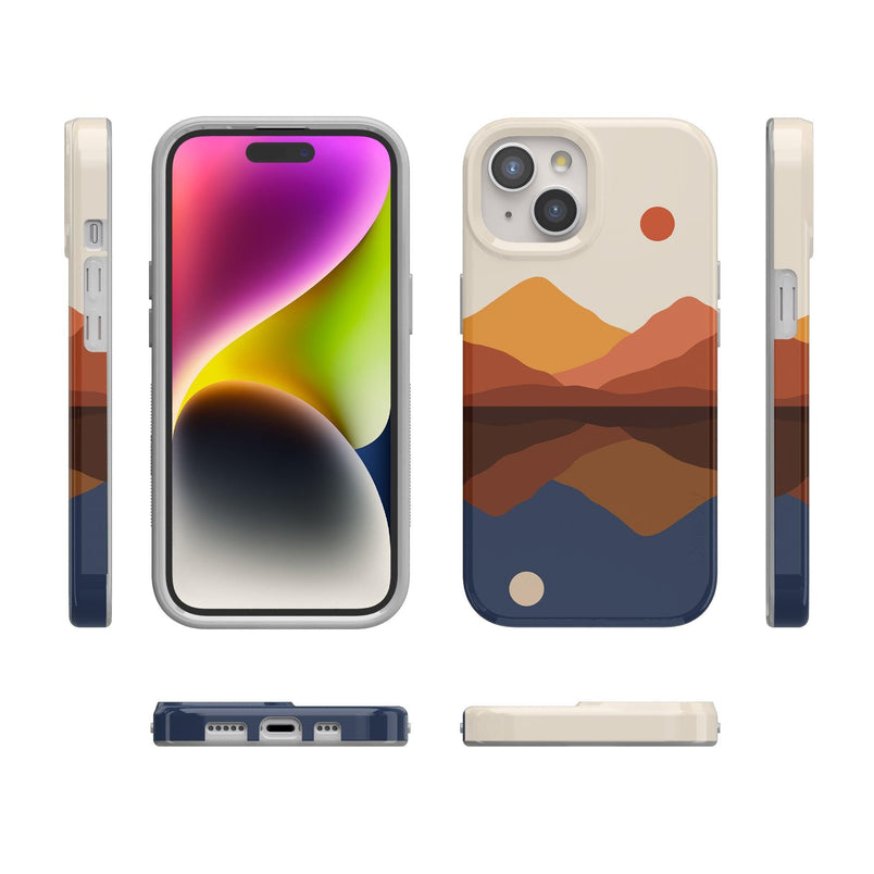 Opposites Attract | Day & Night Colorblock Mountains Case iPhone Case get.casely 