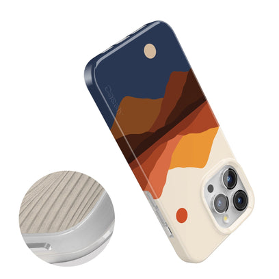 Opposites Attract | Day & Night Colorblock Mountains Case iPhone Case get.casely 