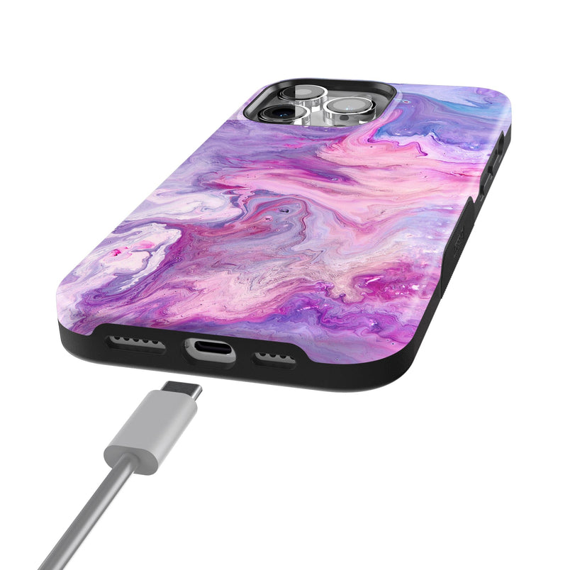 Tie Dying Over You | Purple Marble iPhone Case iPhone Case get.casely 