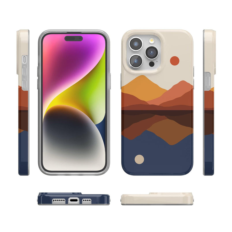 Opposites Attract | Day & Night Colorblock Mountains Case iPhone Case get.casely 