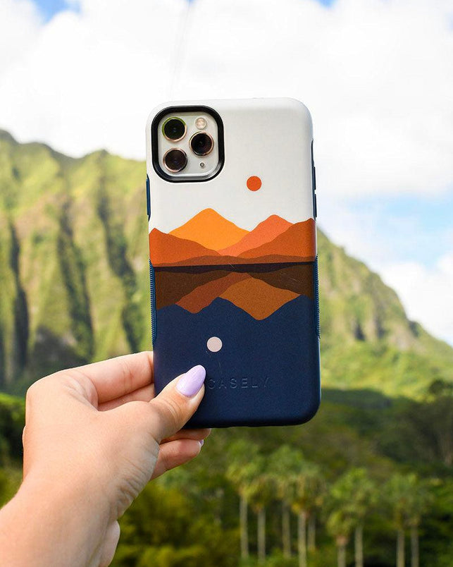 Opposites Attract | Day & Night Colorblock Mountains Case iPhone Case get.casely