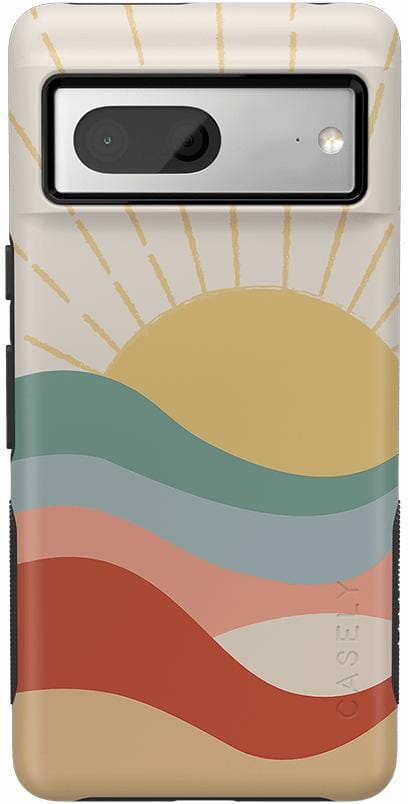 Here Comes the Sun | Colorblock Sunset Google Pixel Case Google Pixel Case get.casely Bold Google Pixel 7 