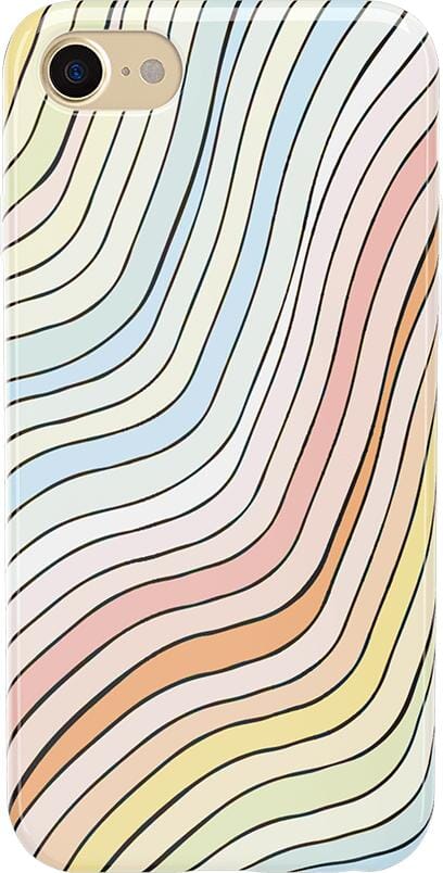 Ride The Wave | Pastel Rainbow Lined Case iPhone Case get.casely Classic iPhone SE (2020 & 2022)