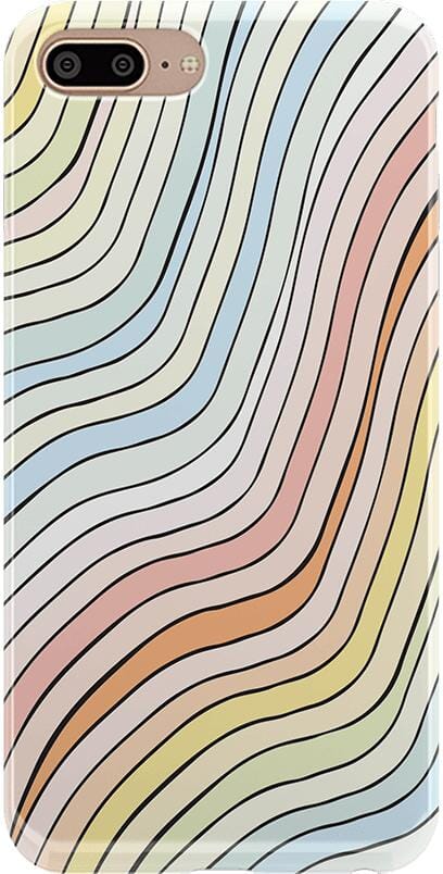 Ride The Wave | Pastel Rainbow Lined Case iPhone Case get.casely Classic iPhone 6/7/8 Plus