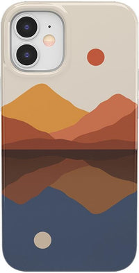 Opposites Attract | Day & Night Colorblock Mountains Case iPhone Case get.casely Classic iPhone 12