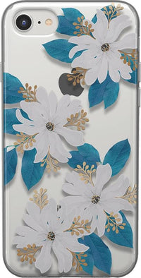 Forget Me Not | Blue and Gold Clear Floral Case iPhone Case get.casely Classic iPhone 6/7/8 