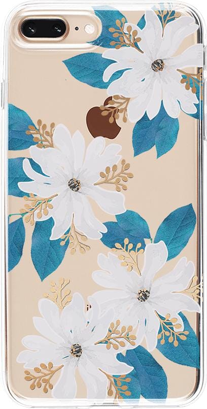 Forget Me Not | Blue and Gold Clear Floral Case iPhone Case get.casely Classic iPhone 6/7/8 Plus 