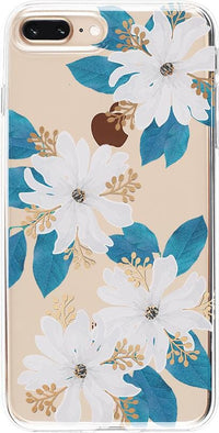 Forget Me Not | Blue and Gold Clear Floral Case iPhone Case get.casely Classic iPhone 6/7/8 Plus 