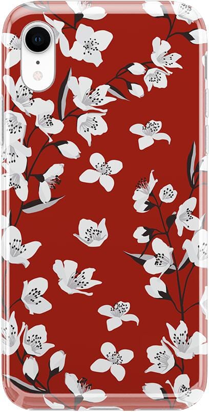 Floral Forest | Red Cherry Blossom Floral Case iPhone Case get.casely Classic iPhone XR 