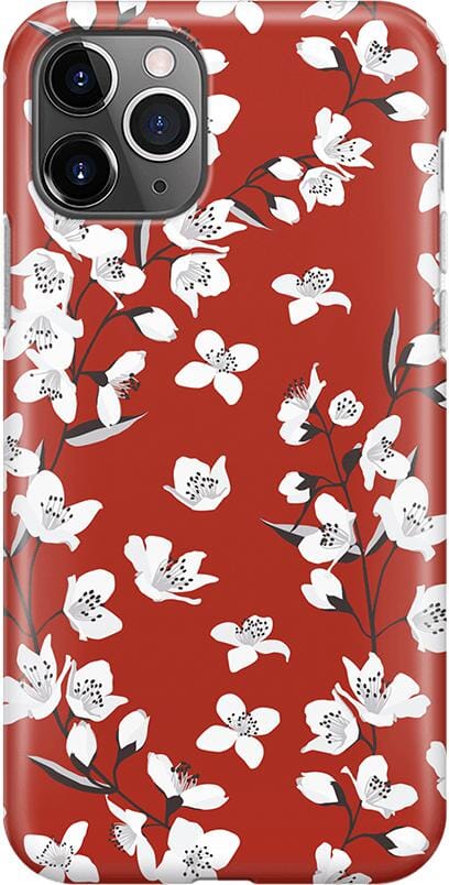 Floral Forest | Red Cherry Blossom Floral Case iPhone Case get.casely Classic iPhone 11 Pro 