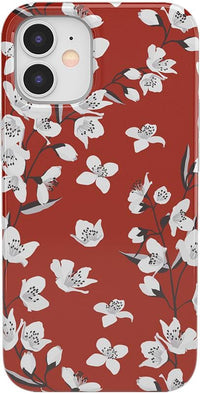 Floral Forest | Red Cherry Blossom Floral Case iPhone Case get.casely Classic iPhone 12 Mini 